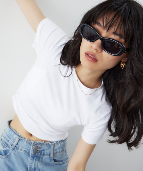 サイドギャザーコンパクトTEE（Tシャツ/カットソー）｜HANNE