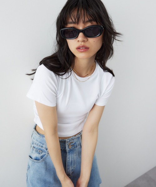 HANNE(アン)の「サイドギャザーコンパクトTEE(Tシャツ/カットソー・レディース・ホワイト/レッド/ブラック・FREE)」の19枚目の写真