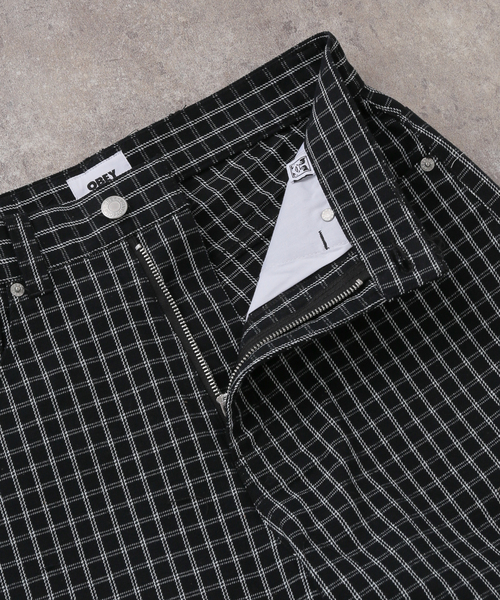 OBEY（オベイ）の「【OBEY / オベイ】 PLAID BAGGY DENIM 172100095-25U（その他パンツ・レディース・ベージュ/ブラック・28）」の10枚目の写真