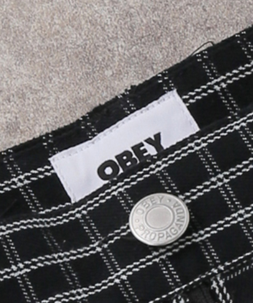 OBEY（オベイ）の「【OBEY / オベイ】 PLAID BAGGY DENIM 172100095-25U（その他パンツ・レディース・ベージュ/ブラック・28）」の12枚目の写真