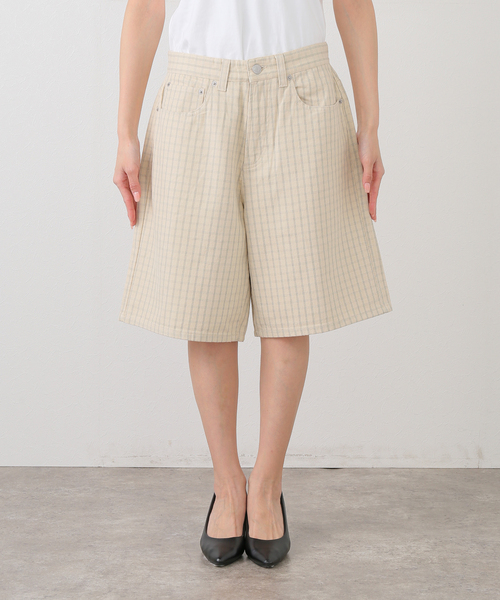 OBEY（オベイ）の「【OBEY / オベイ】 PLAID BAGGY DENIM 172100095-25U（その他パンツ・レディース・ベージュ/ブラック・28）」の6枚目の写真