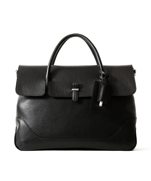 PELLE MORBIDA（ペッレモルビダ）の「Maiden Voyage（メイデンヴォヤージュ） MB085-フラップビジネスバッグ（ビジネスバッグ・メンズ・ベージュ/ネイビー/ブラック/チャコールグレー・FREE）」の2枚目の写真