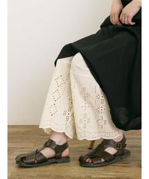 Samansa Mos2 | 【M/Lサイズ】カット切替ぺチパンツ(その他パンツ)