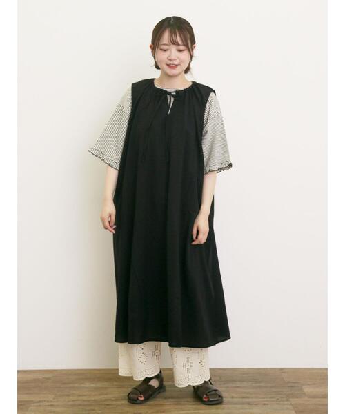 Samansa Mos2（サマンサ モスモス）の「【M/Lサイズ】カット切替ぺチパンツ（その他パンツ・レディース・ベージュ/オフホワイト/ブラック・M/L）」の19枚目の写真