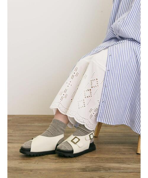 サマンサモスモスペチパンツ　カット切替ペチパンツ　オフホワイト Samansa Mos2 パンツ カット切替ペチパンツ レディース