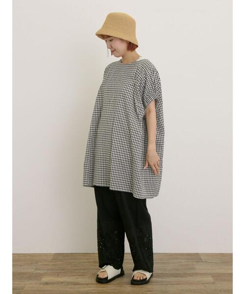 Samansa Mos2（サマンサ モスモス）の「【M/Lサイズ】カット切替ぺチパンツ（その他パンツ・レディース・ベージュ/オフホワイト/ブラック・M/L）」の11枚目の写真