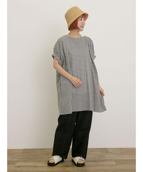 Samansa Mos2（サマンサ モスモス）の「【M/Lサイズ】カット切替ぺチパンツ（その他パンツ・レディース・ベージュ/オフホワイト/ブラック・M/L）」の12枚目の写真