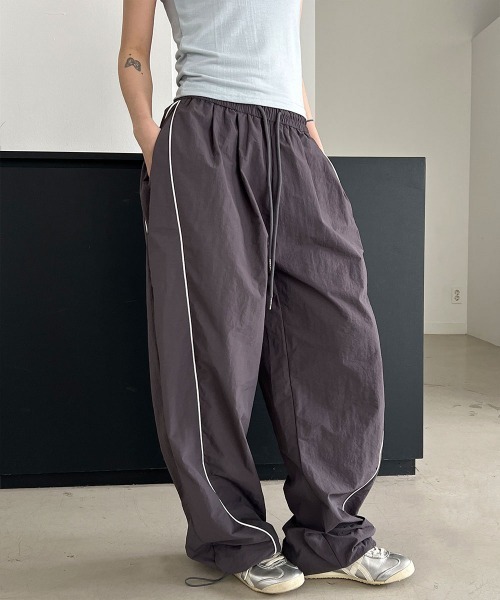 99%is d-ring pants d リング ナイロンパンツ 99％IS】Washed D-ring pants(BLACK) | AYIN