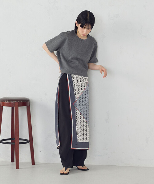 COMME CA ISM（コムサイズム）の「モノグラムスカーフ（ストール/ショール・レディース・ブラック/ブラウン・FREE）」の19枚目の写真