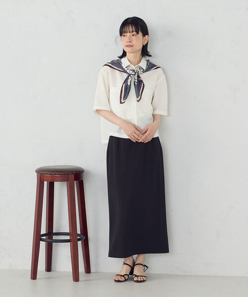 COMME CA ISM（コムサイズム）の「モノグラムスカーフ（ストール/ショール・レディース・ブラック/ブラウン・FREE）」の22枚目の写真