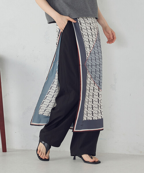 COMME CA ISM（コムサイズム）の「モノグラムスカーフ（ストール/ショール・レディース・ブラック/ブラウン・FREE）」の6枚目の写真