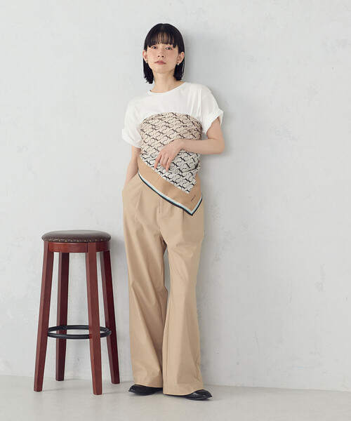 COMME CA ISM（コムサイズム）の「モノグラムスカーフ（ストール/ショール・レディース・ブラック/ブラウン・FREE）」の9枚目の写真