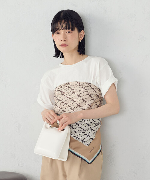 COMME CA ISM（コムサイズム）の「モノグラムスカーフ（ストール/ショール・レディース・ブラック/ブラウン・FREE）」の13枚目の写真