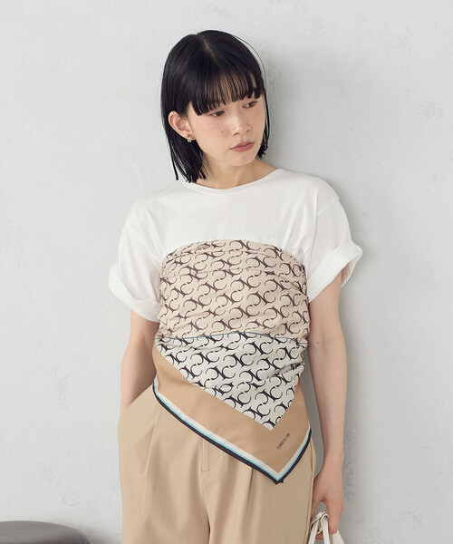 COMME CA ISM（コムサイズム）の「モノグラムスカーフ（ストール/ショール・レディース・ブラック/ブラウン・FREE）」の14枚目の写真