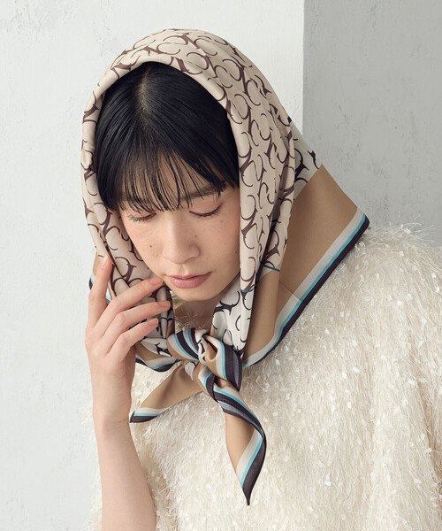 COMME CA ISM（コムサイズム）の「モノグラムスカーフ（ストール/ショール・レディース・ブラック/ブラウン・FREE）」の15枚目の写真