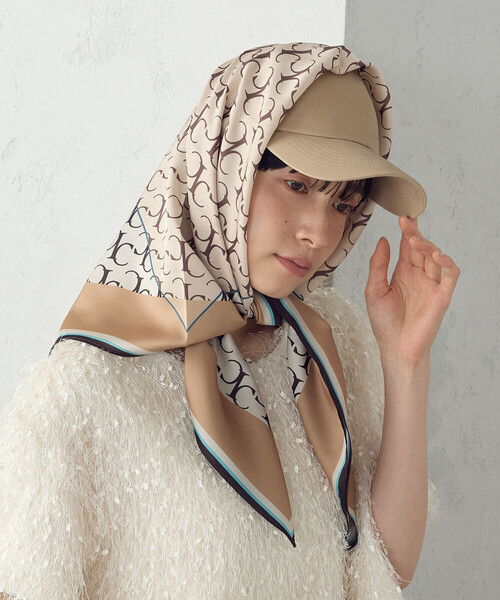 COMME CA ISM（コムサイズム）の「モノグラムスカーフ（ストール/ショール・レディース・ブラック/ブラウン・FREE）」の17枚目の写真