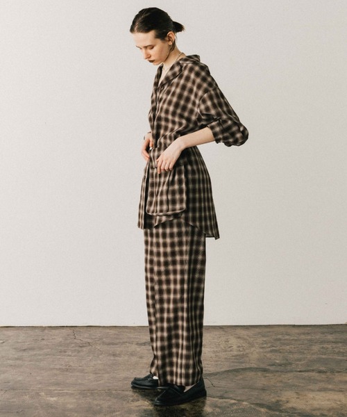 SHEER CHECK SHIRT JACKET/シアーチェックシャツジャケット