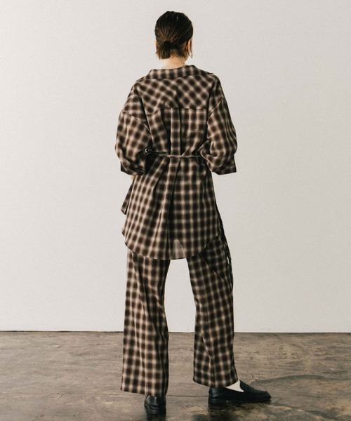 CREDONA チェックシャツ CREDONA - 【25AW】SHEER CHECK SHIRT JACKET / シアーチェック