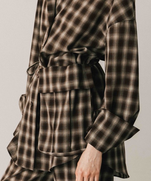 ジャケット・アウター CREDONA ROME CHECK SHIRT JACKET セール】ROME CHECK SHIRT JACKET/ローマチェックシャツ