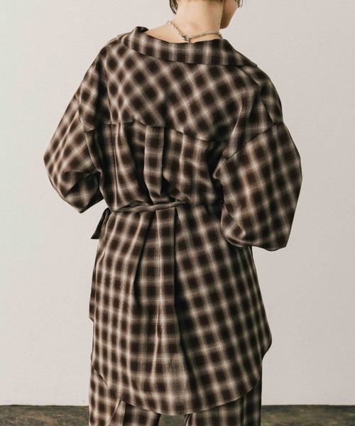 専用⭐︎credona ROME CHECK SHIRT JACKET CREDONA（クレドナ）の「SHEER CHECK SHIRT JACKET/シアー