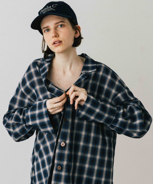 CREDONA（クレドナ）の「SHEER CHECK SHIRT JACKET/シアー