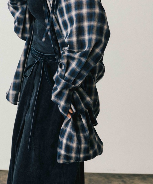 ジャケット・アウター CREDONA ROME CHECK SHIRT JACKET CREDONA - 【25AW】SHEER CHECK SHIRT JACKET / シアーチェック