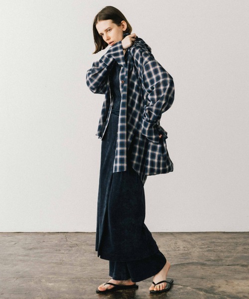 SHEER CHECK SHIRT JACKET/シアーチェックシャツジャケット