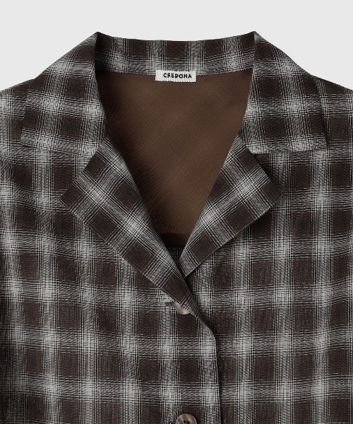 SHEER CHECK SHIRT JACKET/シアーチェックシャツジャケット