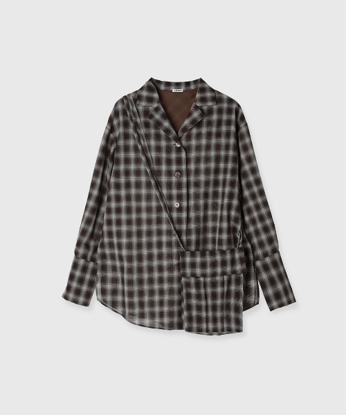 専用⭐︎credona ROME CHECK SHIRT JACKET CREDONA - ROME CHECK SHIRTS / チェックシャツ (ブラック