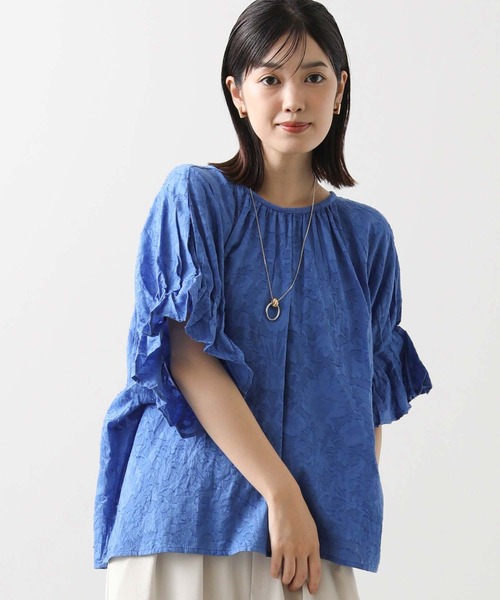 Gready Brilliant（グレディブリリアン）の「フラワージャガードタックスリーブブラウス（シャツ/ブラウス・レディース・ブラック/ブルー・FREE）」の16枚目の写真