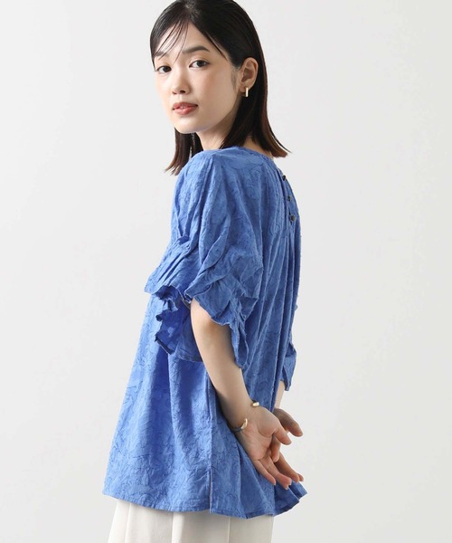 Gready Brilliant（グレディブリリアン）の「フラワージャガードタックスリーブブラウス（シャツ/ブラウス・レディース・ブラック/ブルー・FREE）」の17枚目の写真