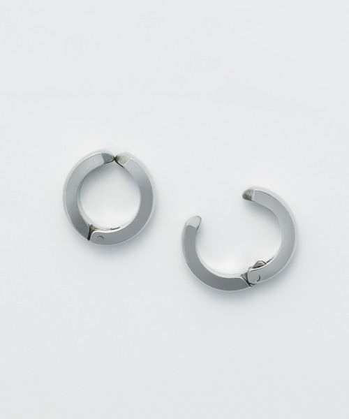 WYZ surgical stainless(ダブリューワイジィーサージカルステンレス)の「【 金属アレルギー対応 】サージカルステンレス フープイヤリング(両耳用)(イヤリング・メンズ・シルバー/ゴールド・FREE)」の3枚目の写真