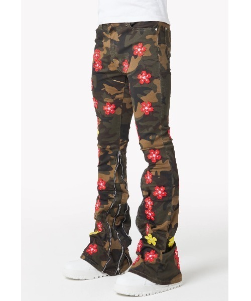 GUAPI フラワーパターン パンツ 32 完売品 L.H.P（エルエイチピー）の「GUAPI/グアピ/Camo Blossom Denim V2