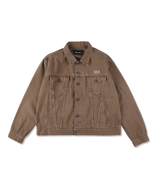 WIND AND SEA(ウィンダンシー)の「GARMENT DYE JACKET(デニムジャケット・メンズ・ブラウン/ブラック・XL/S/M/L)」の12枚目の写真