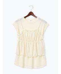 Te chichi TERRASSE（テチチテラス）の「ワッフルビスチェセットTシャツ（Tシャツ/カットソー）」