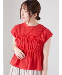 Te chichi TERRASSE（テチチテラス）の「ワッフルビスチェセットTシャツ（Tシャツ/カットソー）」