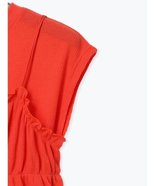 Te chichi TERRASSE（テチチテラス）の「ワッフルビスチェセットTシャツ（Tシャツ/カットソー・レディース・ブラック/オフホワイト/オレンジ・F）」の14枚目の写真