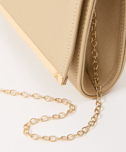 AIMER（エメ）の「【WEB限定】メタルバー付きフラップクラッチパーティーバッグ（クラッチバッグ・レディース・シルバー/ゴールド・FREE）」の9枚目の写真