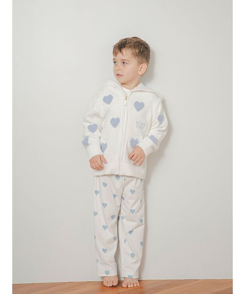 gelato pique（ジェラートピケ）の「【KIDS】ハート柄ロングパンツ（ルームウェア/パジャマ・キッズ・レッド/ブルー・90/100/110/120）」の18枚目の写真