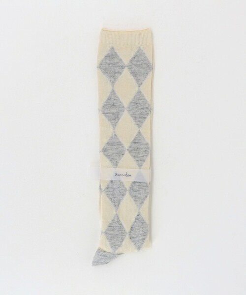 Steven Alan（スティーブンアラン）の「＜Steven Alan＞アーガイル ハイソックス（ソックス/靴下・レディース・オフホワイト/ブラック・FREE）」の5枚目の写真