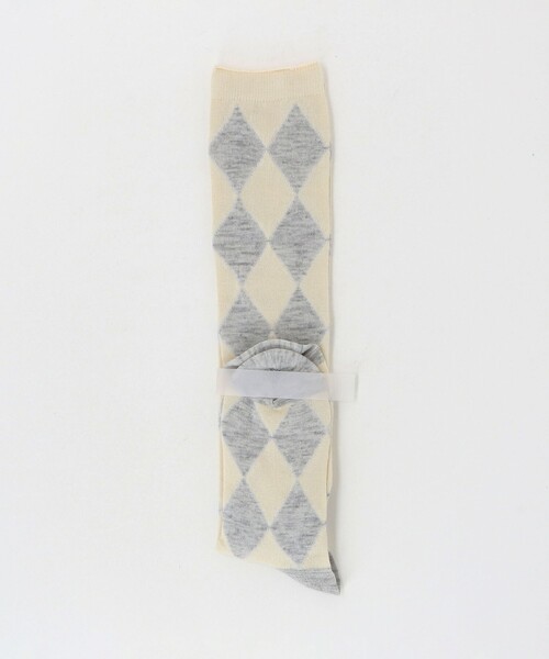 Steven Alan（スティーブンアラン）の「＜Steven Alan＞アーガイル ハイソックス（ソックス/靴下・レディース・オフホワイト/ブラック・FREE）」の6枚目の写真