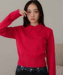 襟付きショートニット