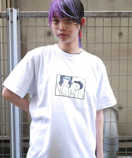 少年ジェッター（ショウネンジェッター）の「GIRL SS TEE（Tシャツ/カットソー・メンズ・ブラック/ホワイト/イエロー・XL/L/M）」の2枚目の写真