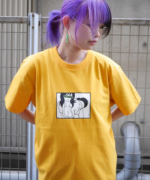 少年ジェッター（ショウネンジェッター）の「GIRL SS TEE（Tシャツ/カットソー・メンズ・ブラック/ホワイト/イエロー・XL/L/M）」の3枚目の写真