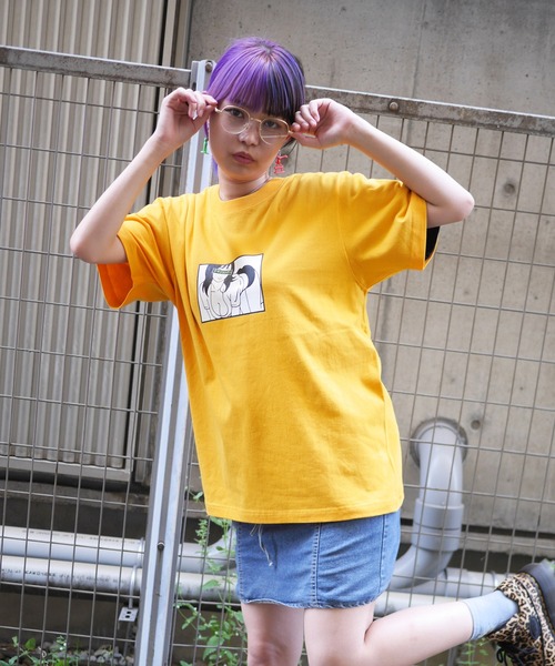 少年ジェッター（ショウネンジェッター）の「GIRL SS TEE（Tシャツ/カットソー・メンズ・ブラック/ホワイト/イエロー・XL/L/M）」の4枚目の写真