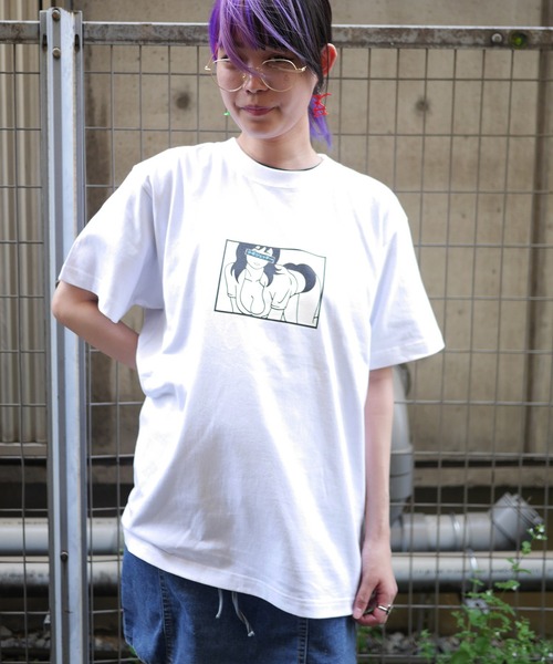 少年ジェッター（ショウネンジェッター）の「GIRL SS TEE（Tシャツ/カットソー・メンズ・ブラック/ホワイト/イエロー・XL/L/M）」の5枚目の写真