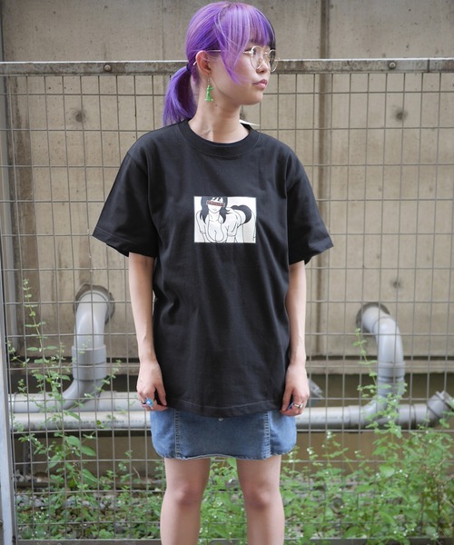 少年ジェッター（ショウネンジェッター）の「GIRL SS TEE（Tシャツ/カットソー・メンズ・ブラック/ホワイト/イエロー・XL/L/M）」の6枚目の写真
