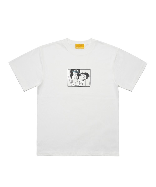 少年ジェッター（ショウネンジェッター）の「GIRL SS TEE（Tシャツ/カットソー・メンズ・ブラック/ホワイト/イエロー・XL/L/M）」の9枚目の写真