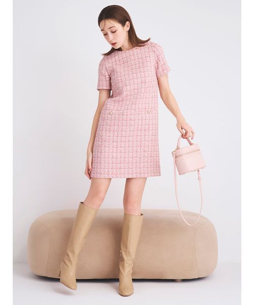 セルフォード　ビジュースタッズバニティバッグ 　ライトピンク CELFORD（セルフォード） (最終セール50%OFF&300円OFF) 【リュタン