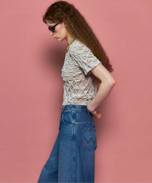 tシャツ 「25AW PRE-ORDER」Velor Shirring Tops/ベロアシャーリングトップス「MAISON SPECIAL/メゾンスペ MAISON SPECIAL（メゾンスペシャル）の「【25AW PRE-ORDER